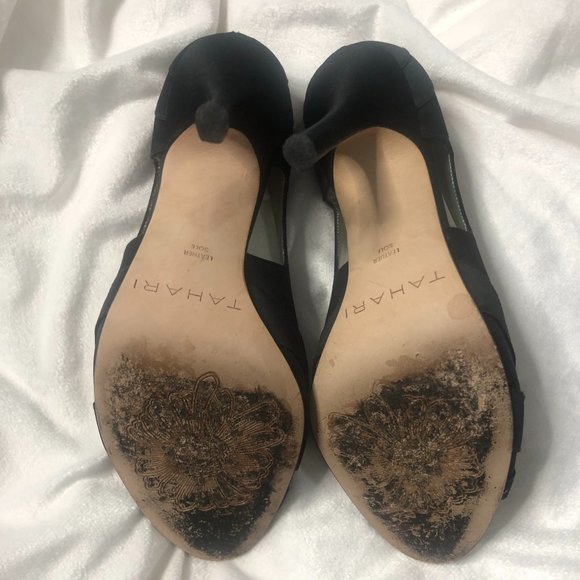 Tahari Satin Open Toe Pumps size 5.5 - Picture 3 of 4